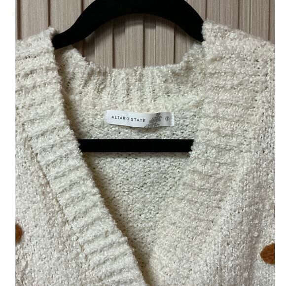 Altar’d State Francesca Flower Knit Cardigan Women’s Size S - Picture 3 of 8